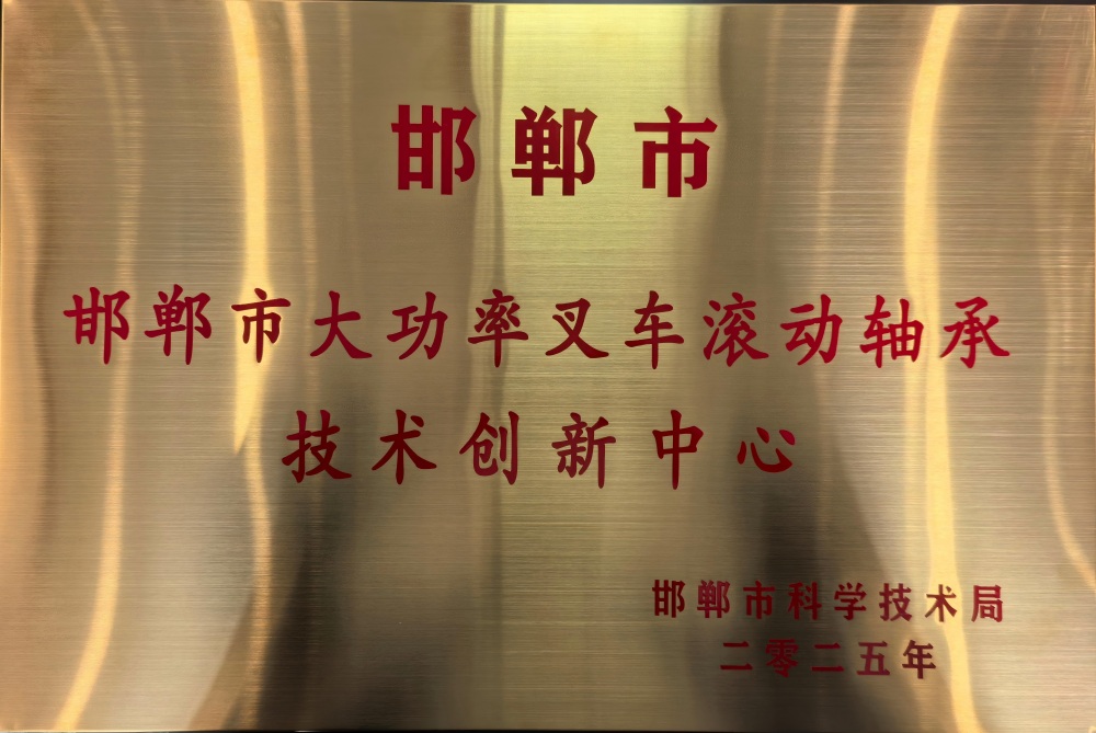Good News: The Company Successfully Passes Certification for Handan City's High-Power Forklift Rolling Bearing Technology Innovation Center